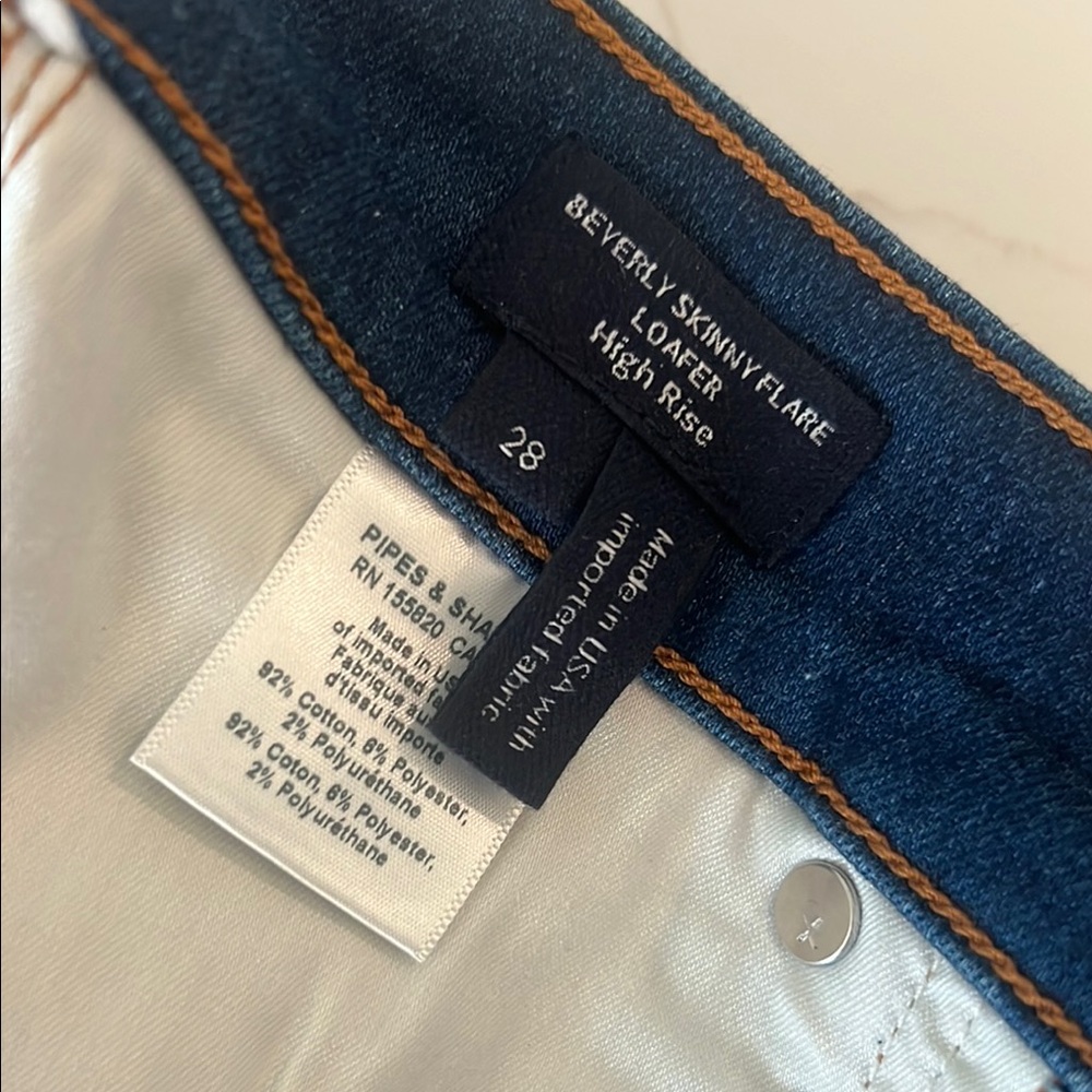 Veronica Beard Beverly Blue boot Leg loafer Jeans - Picture 7 of 7